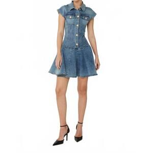 NEW JS71 tina mini dress in medium wash